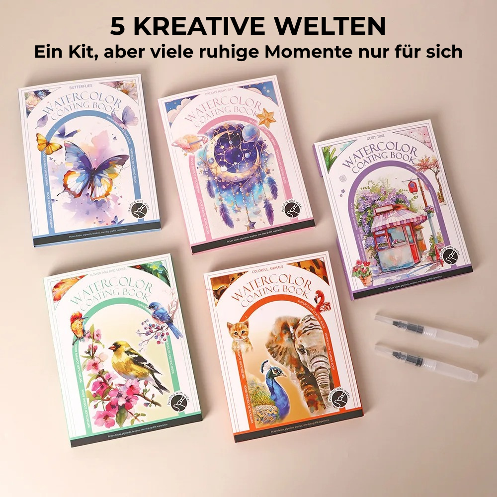 Anti Stress Wasserfarben-Kit